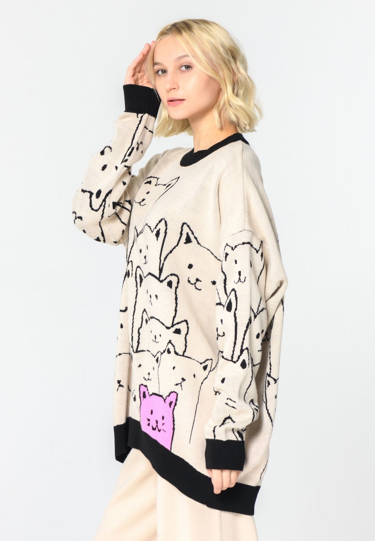 CG Cat Oversized Jumper - Cesare Gaspari -