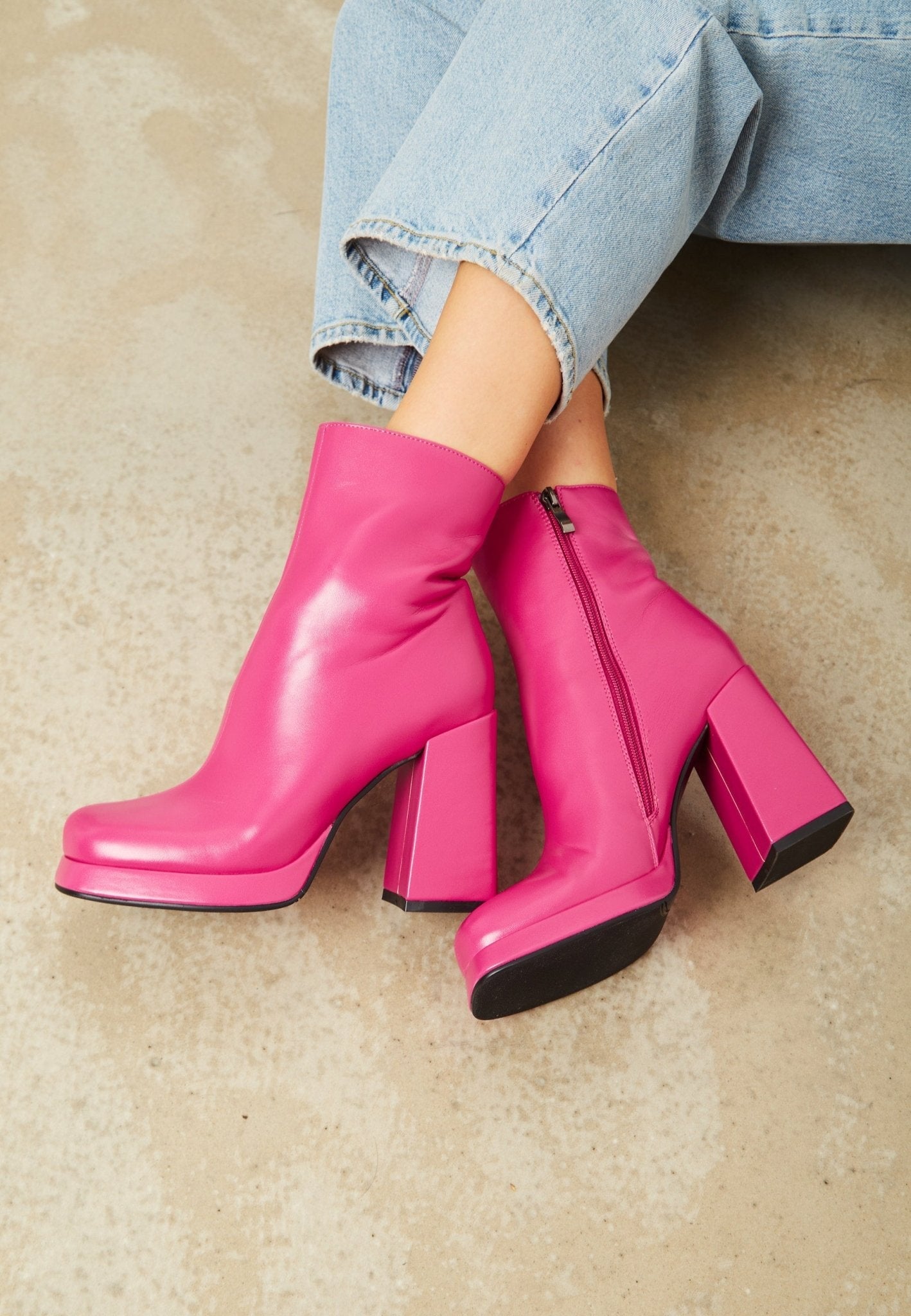 Chunky Block Heel Ankle Boots - Cesare Gaspari - Ankle Boots