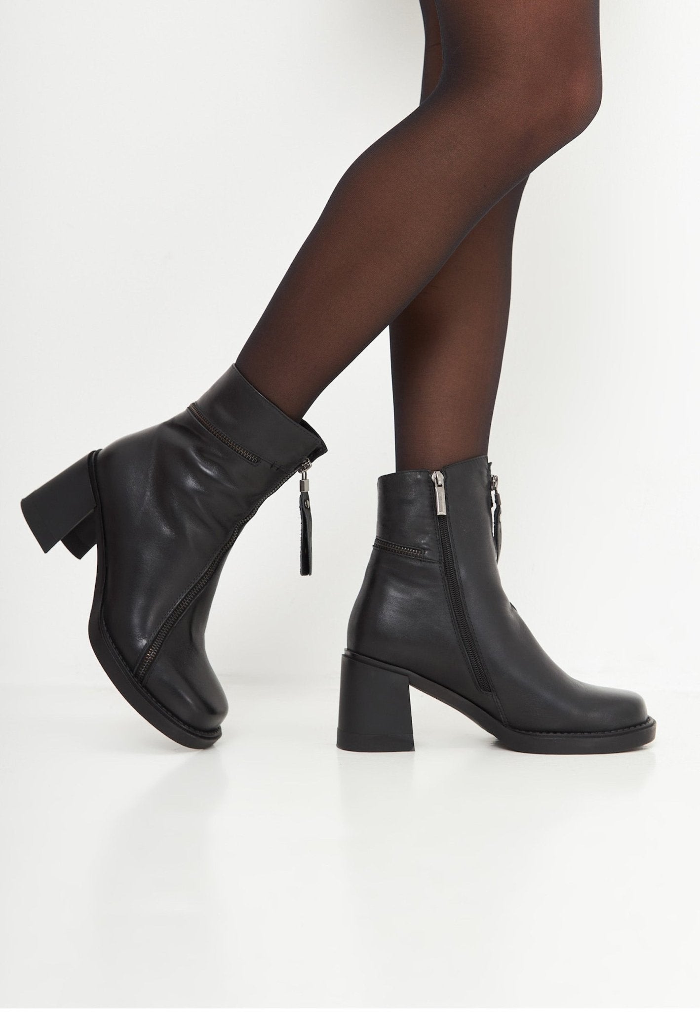 Classic Block Heel Ankle Boots - Cesare Gaspari - Ankle Boots