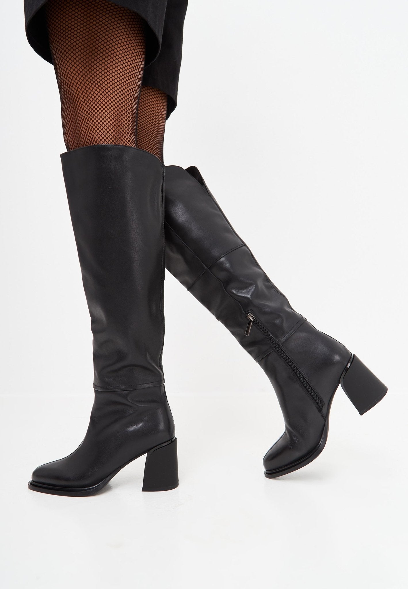 Classic Block Heel Knee High Boots - Cesare Gaspari - Boots