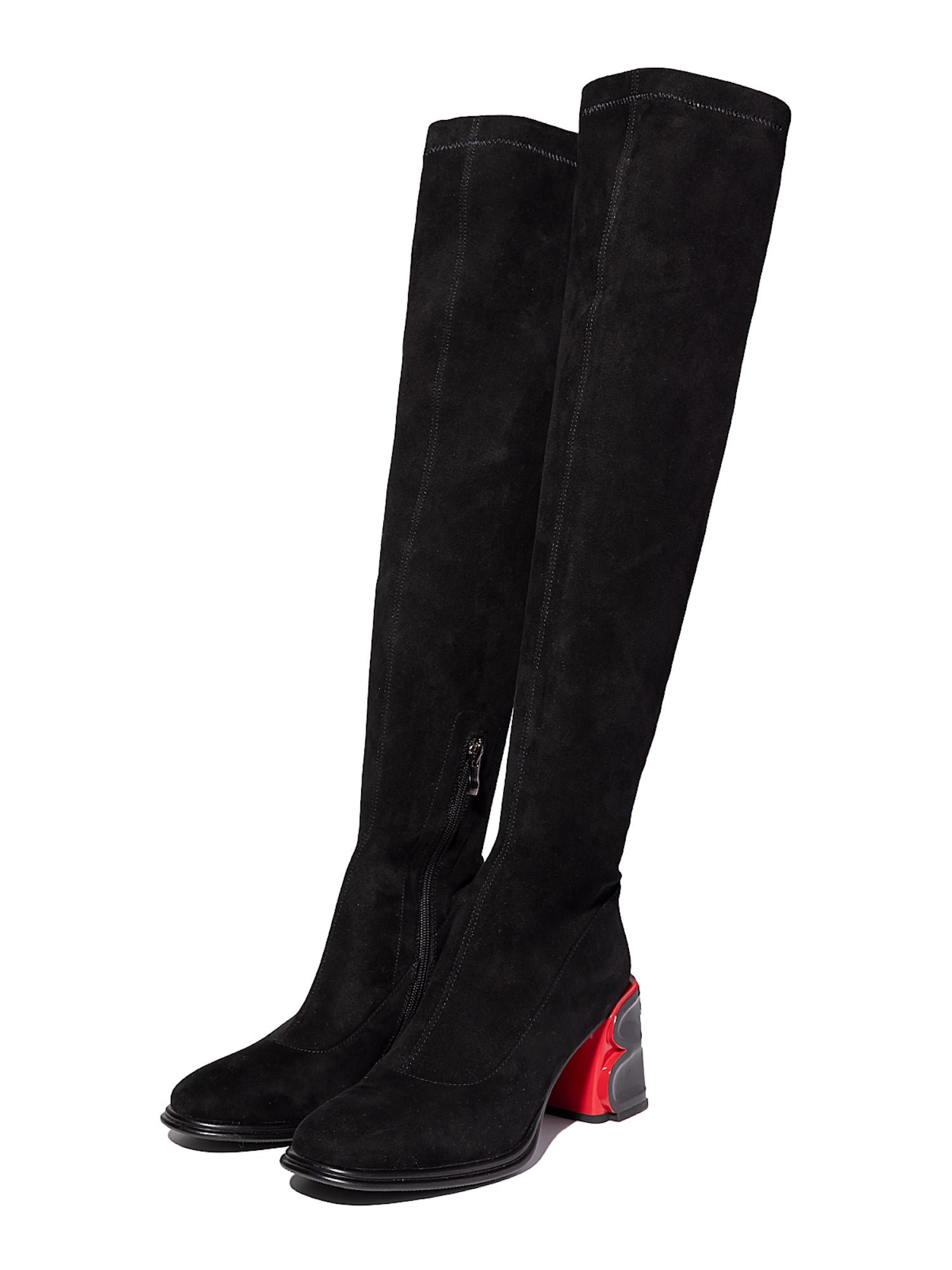 Classic Suede Over the Knee Boots - Cesare Gaspari - Boots