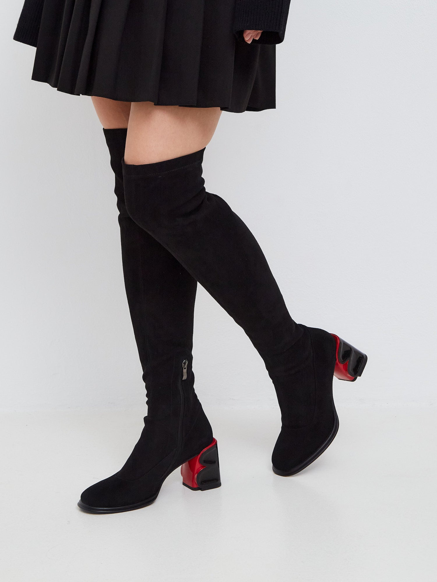 Classic Suede Over the Knee Boots - Cesare Gaspari - Boots