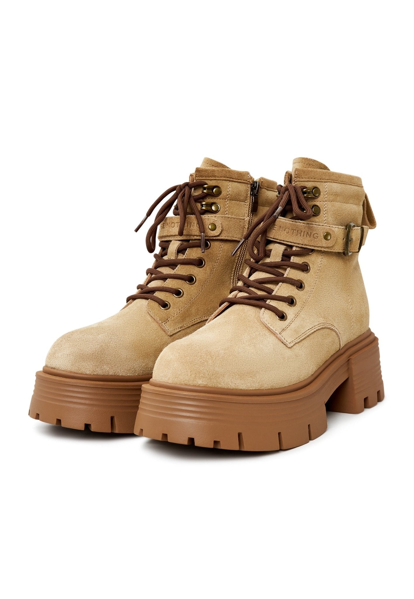 Tan platform ankle on sale boots