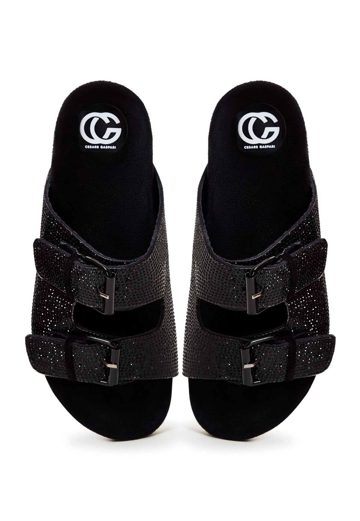 Mules à semelle plate Jewel - Noir