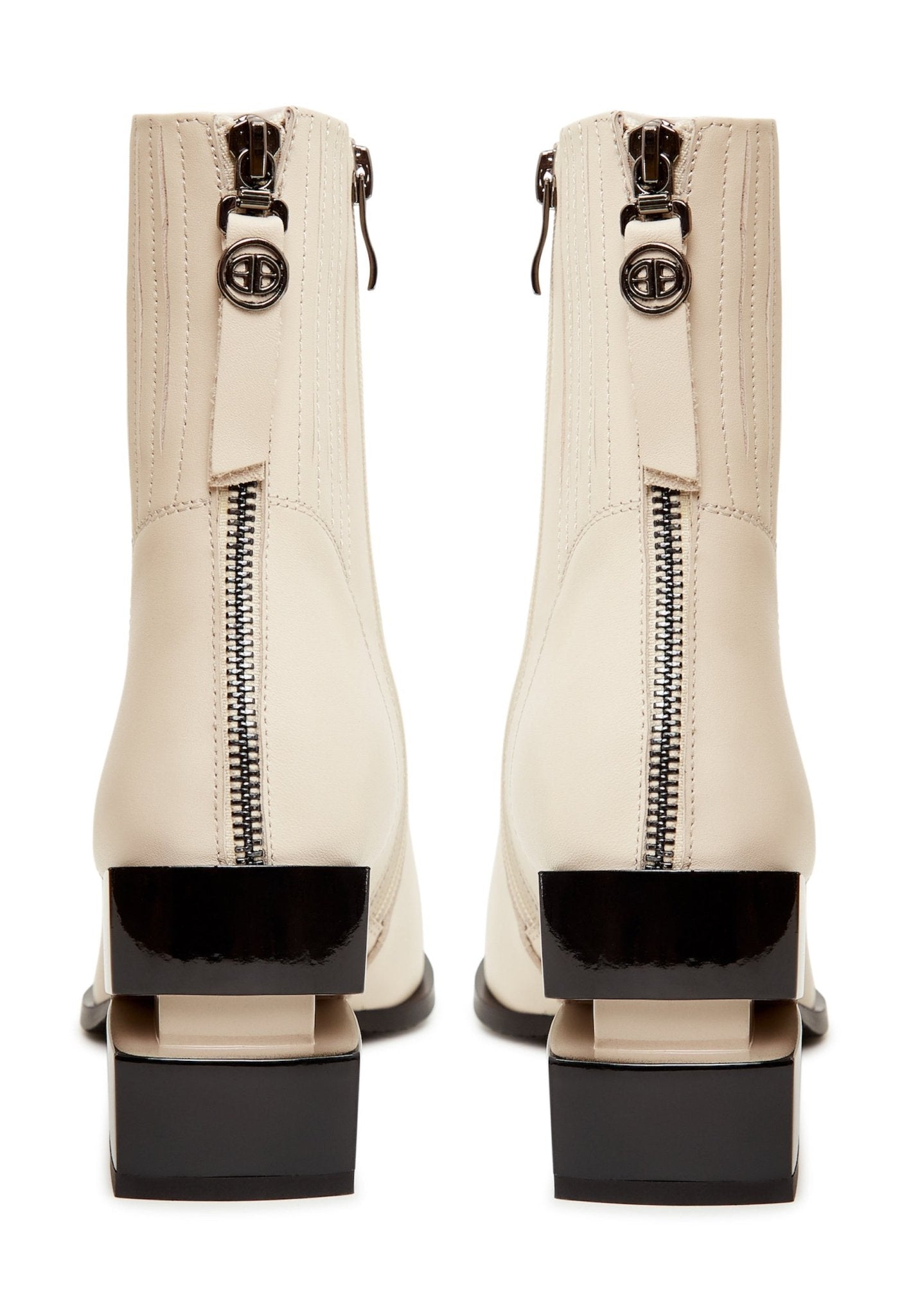 Leather Block Heel Ankle Boots - Cesare Gaspari - Ankle Boots