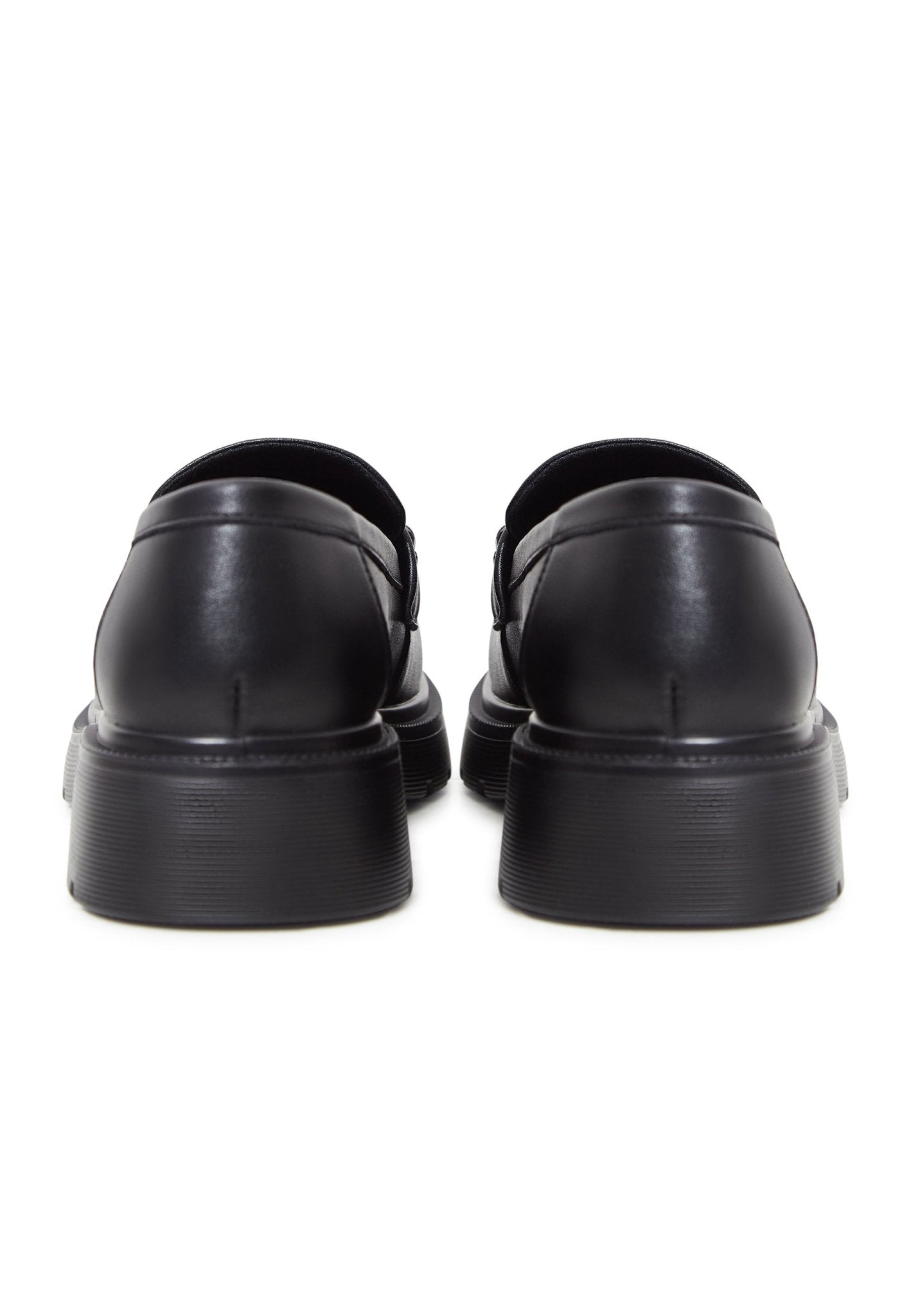 Leather Block Heel Loafers - Cesare Gaspari - Loafers