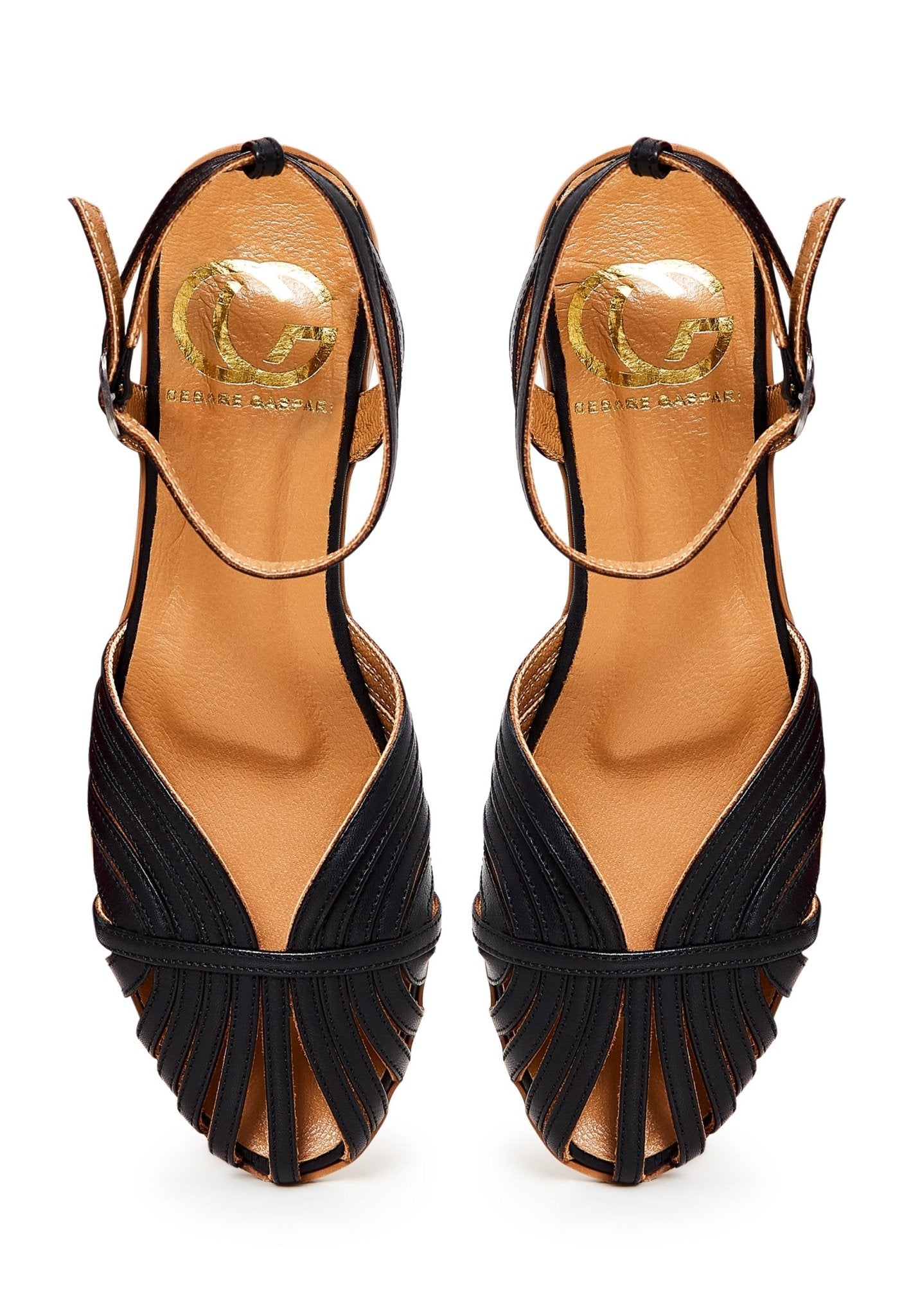 Leather Flat Sole Sandals - Cesare Gaspari - Sandals