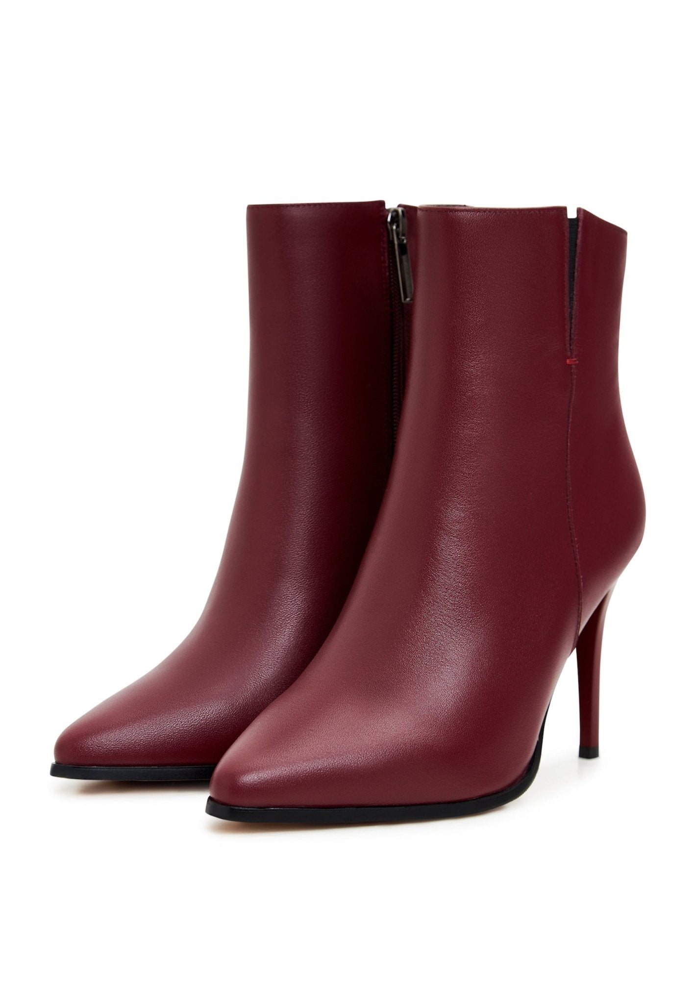 Leather High Heeled Ankle Boots - Cesare Gaspari - Ankle Boots