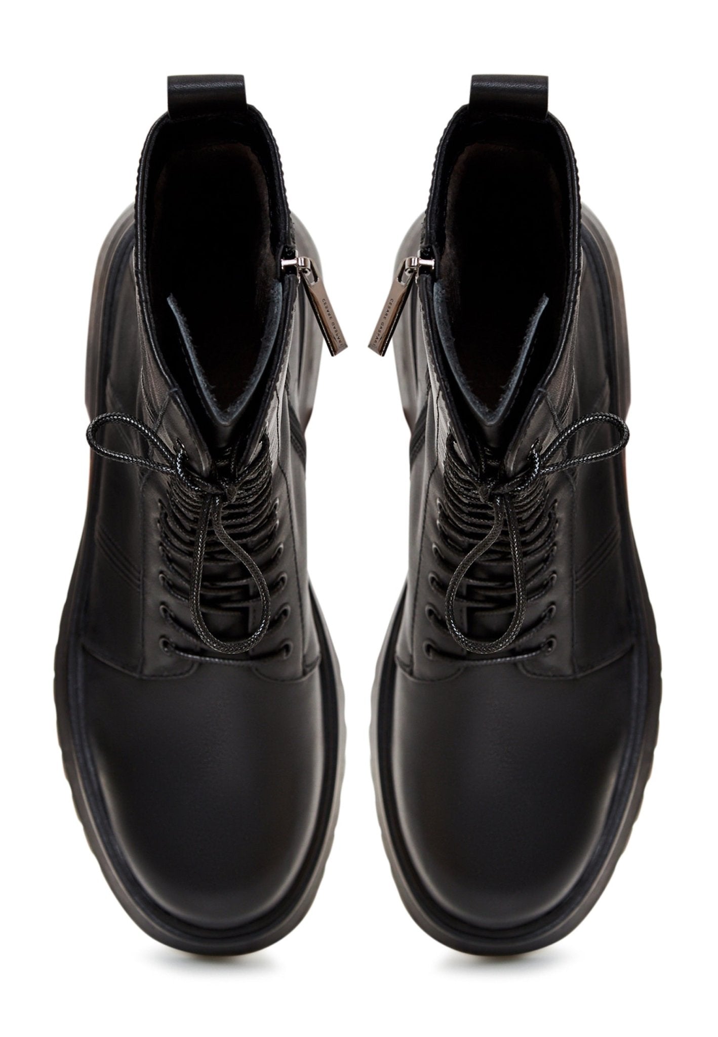 Leather Lace-up Ankle Boots - Cesare Gaspari - Ankle Boots