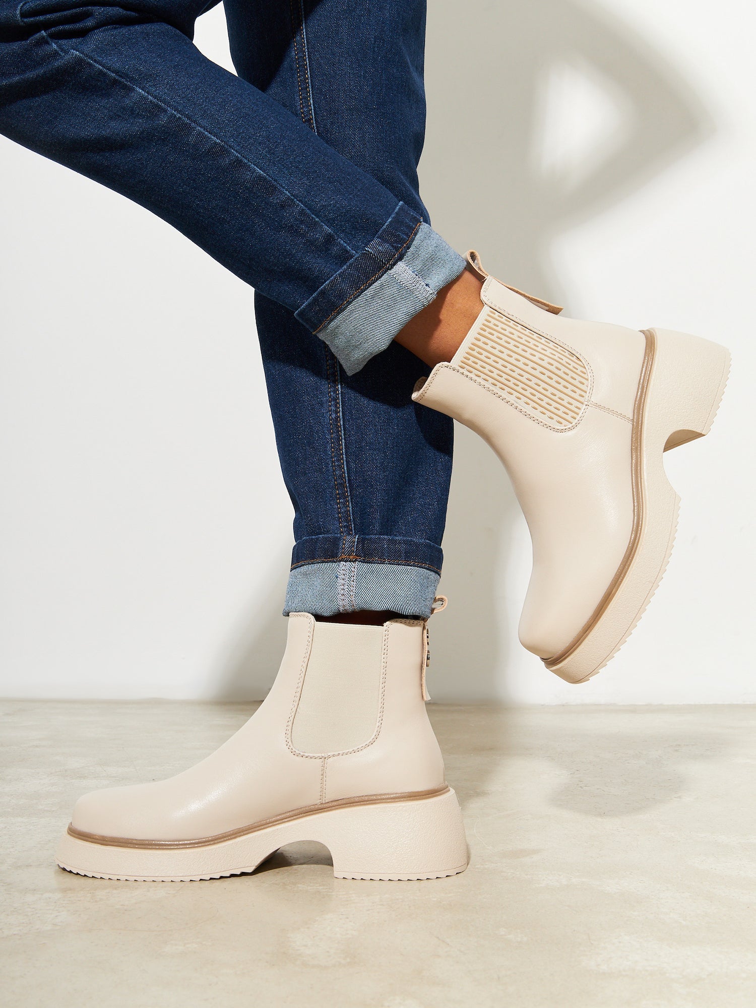 Leather Platform Ankle Boots - Cesare Gaspari - Ankle Boots