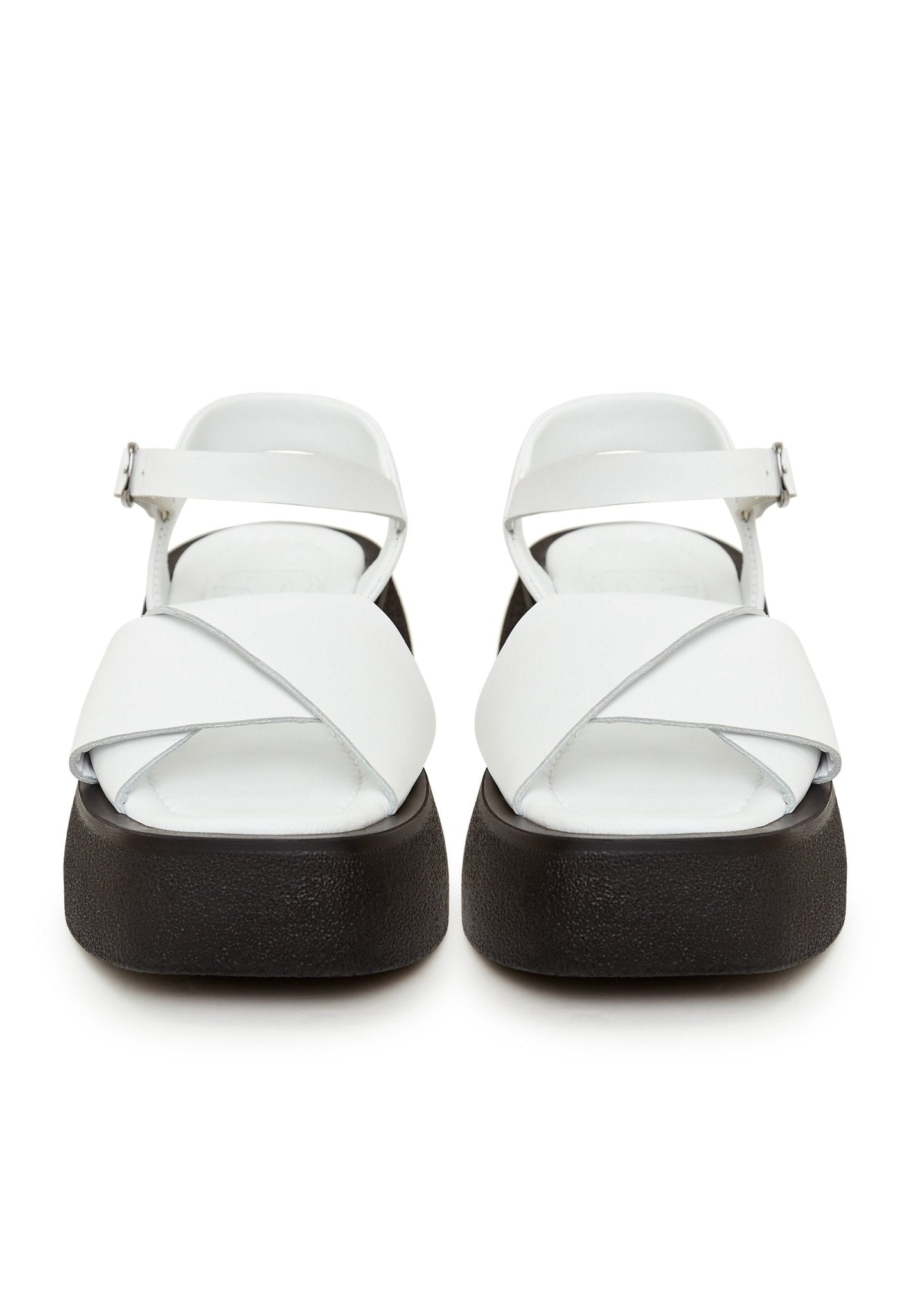 Leather Platform Sandals - Cesare Gaspari - Sandals