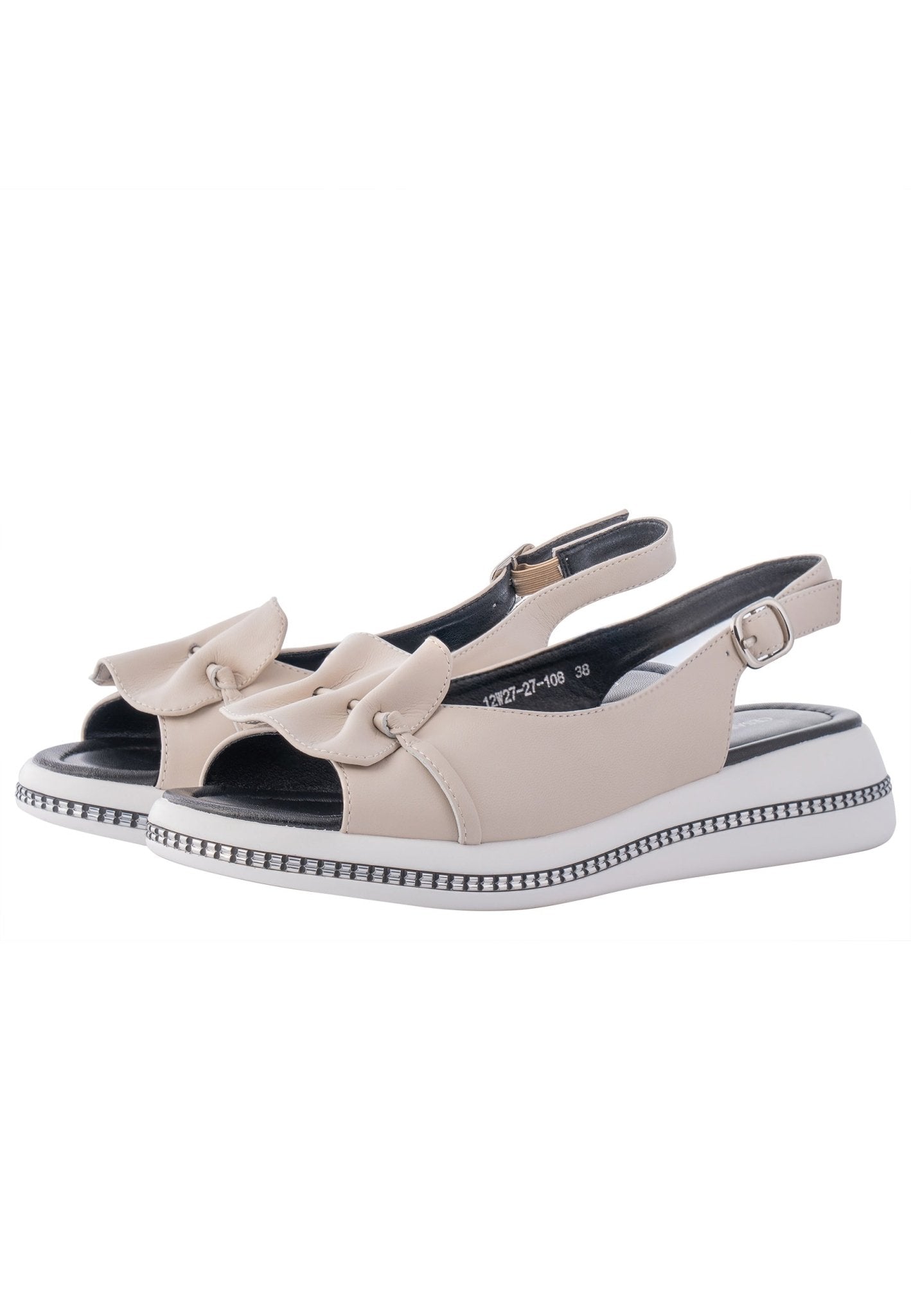 Leather Platform Sole Sandals - Cesare Gaspari - Sandals