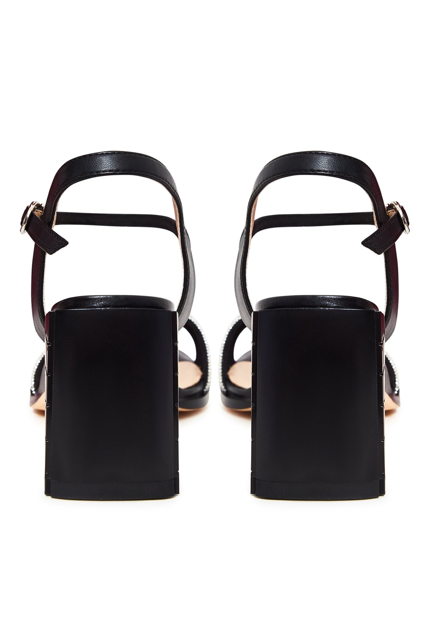 Open Toe Block Heel Sandals - Cesare Gaspari - Sandals