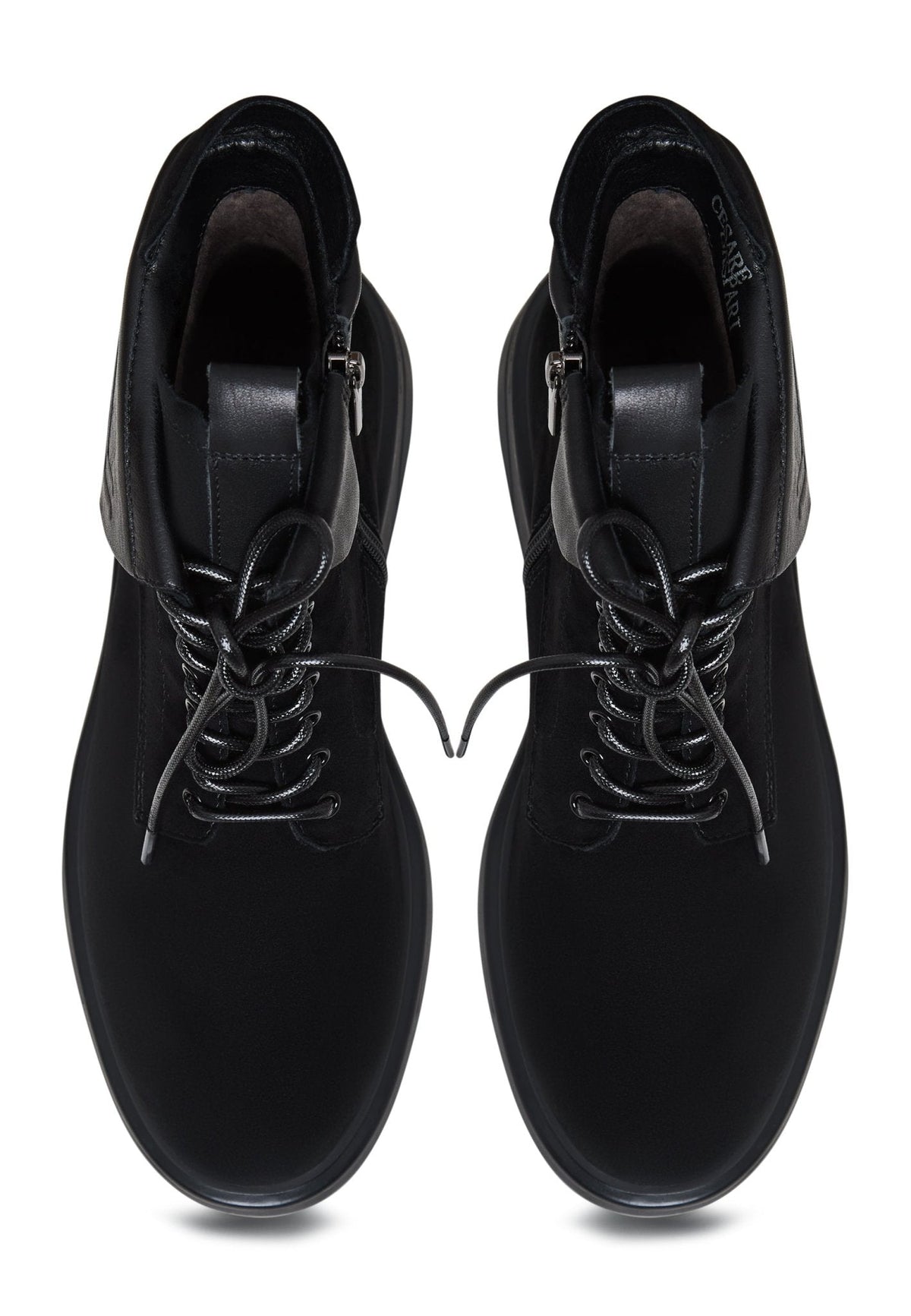 Stylish Block Heel Ankle Boots - Black Suede