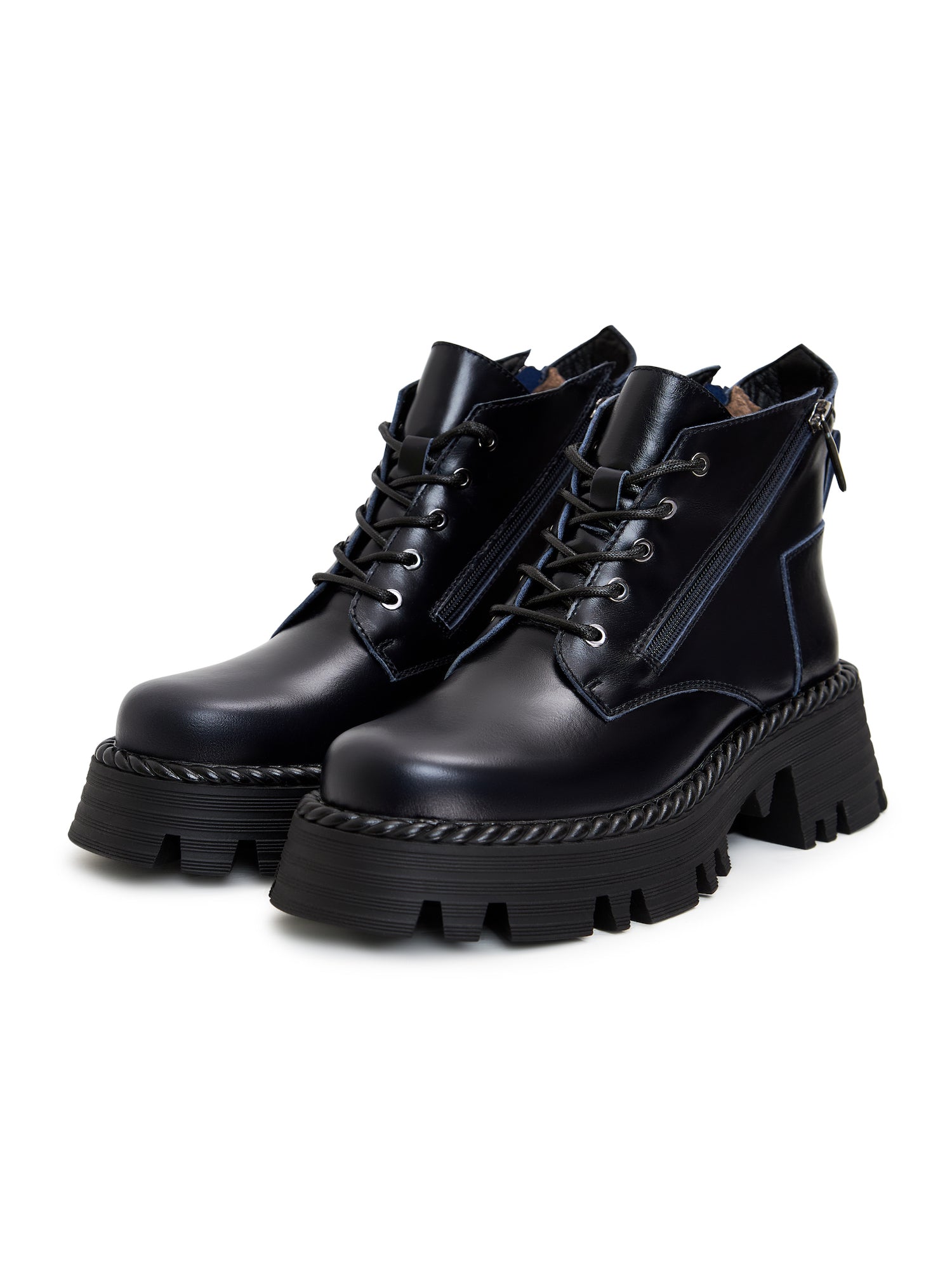 Stylish Lace-up Ankle Boots - Cesare Gaspari - Ankle Boots