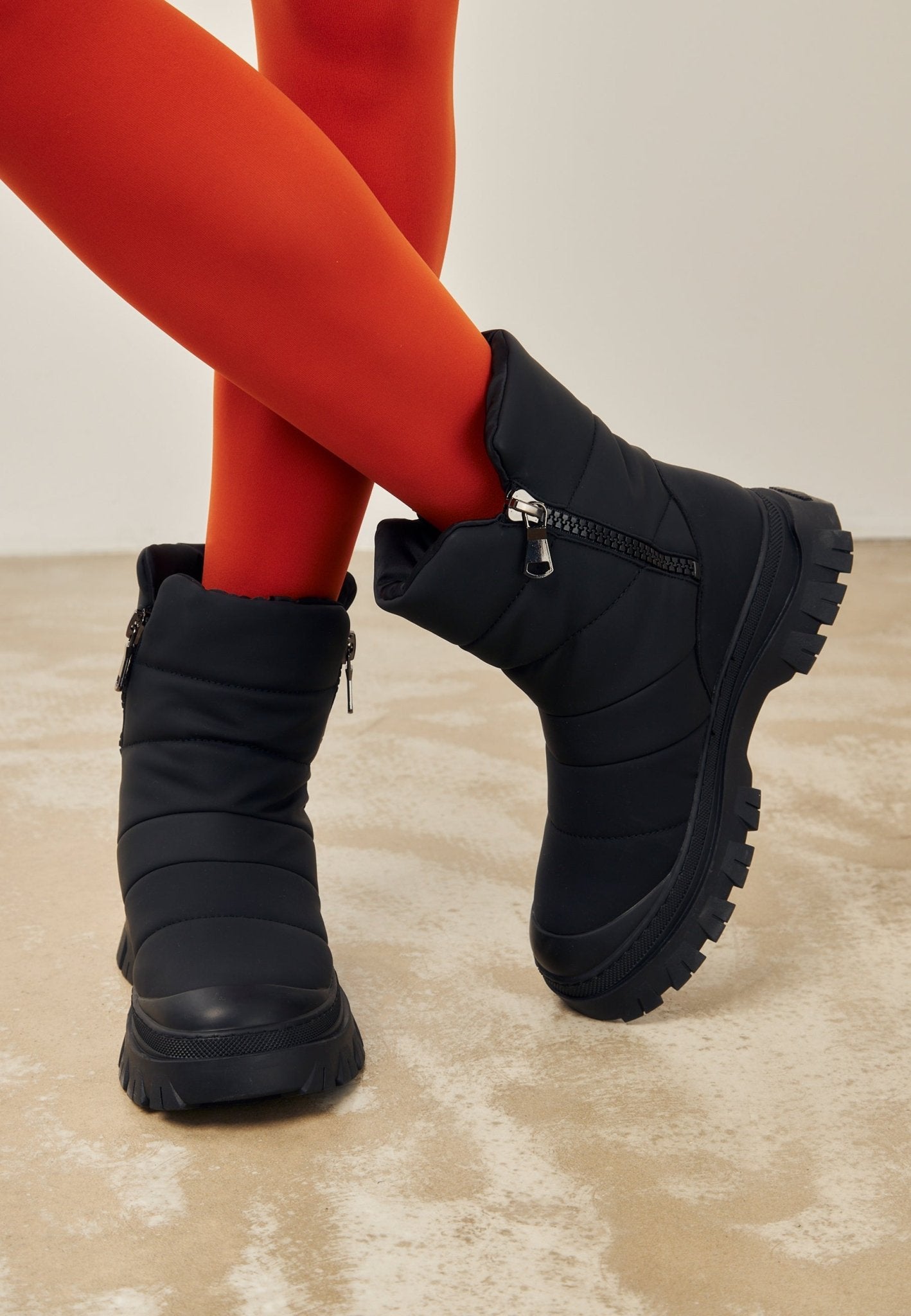 Suede Platform Winter Boots - Cesare Gaspari - Boots