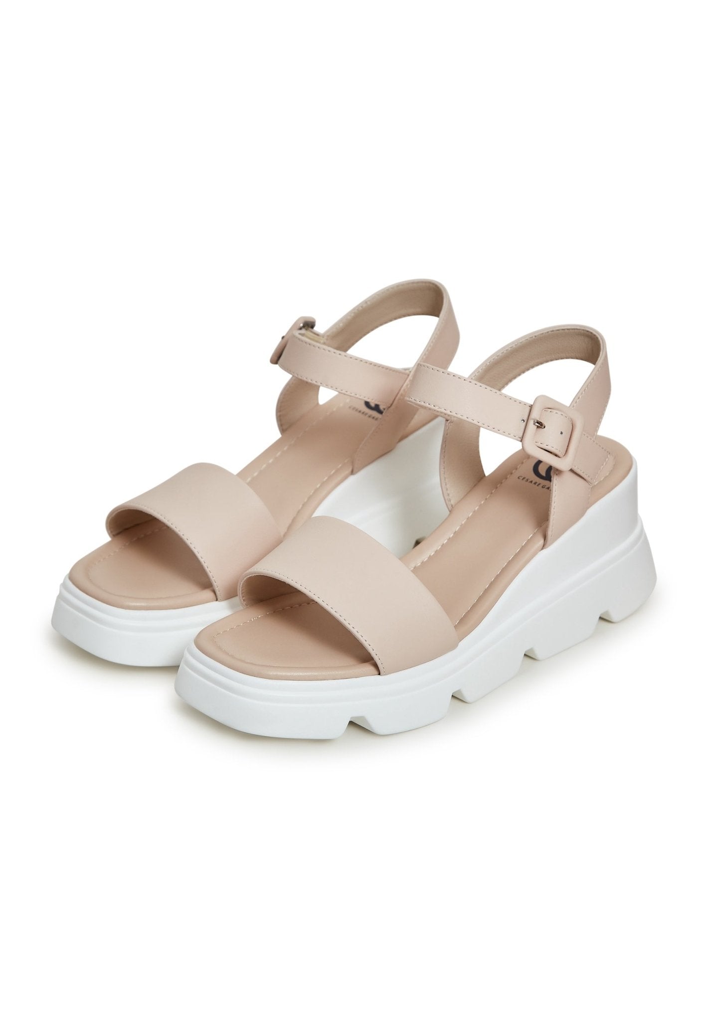 Urban Leather Platform Sandals - Cesare Gaspari - Sandals