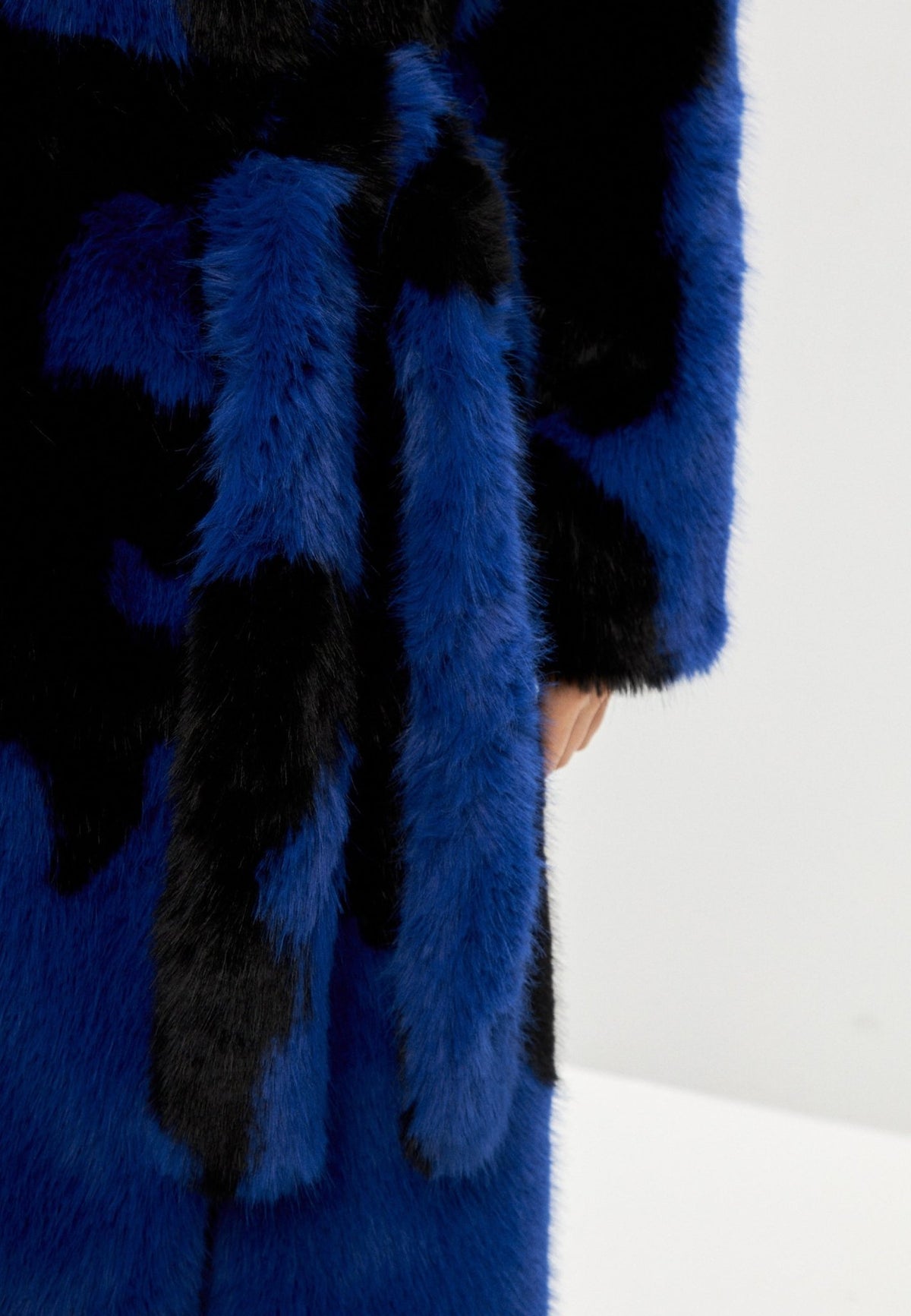 Winter Faux Fur Coat Juana- Blue