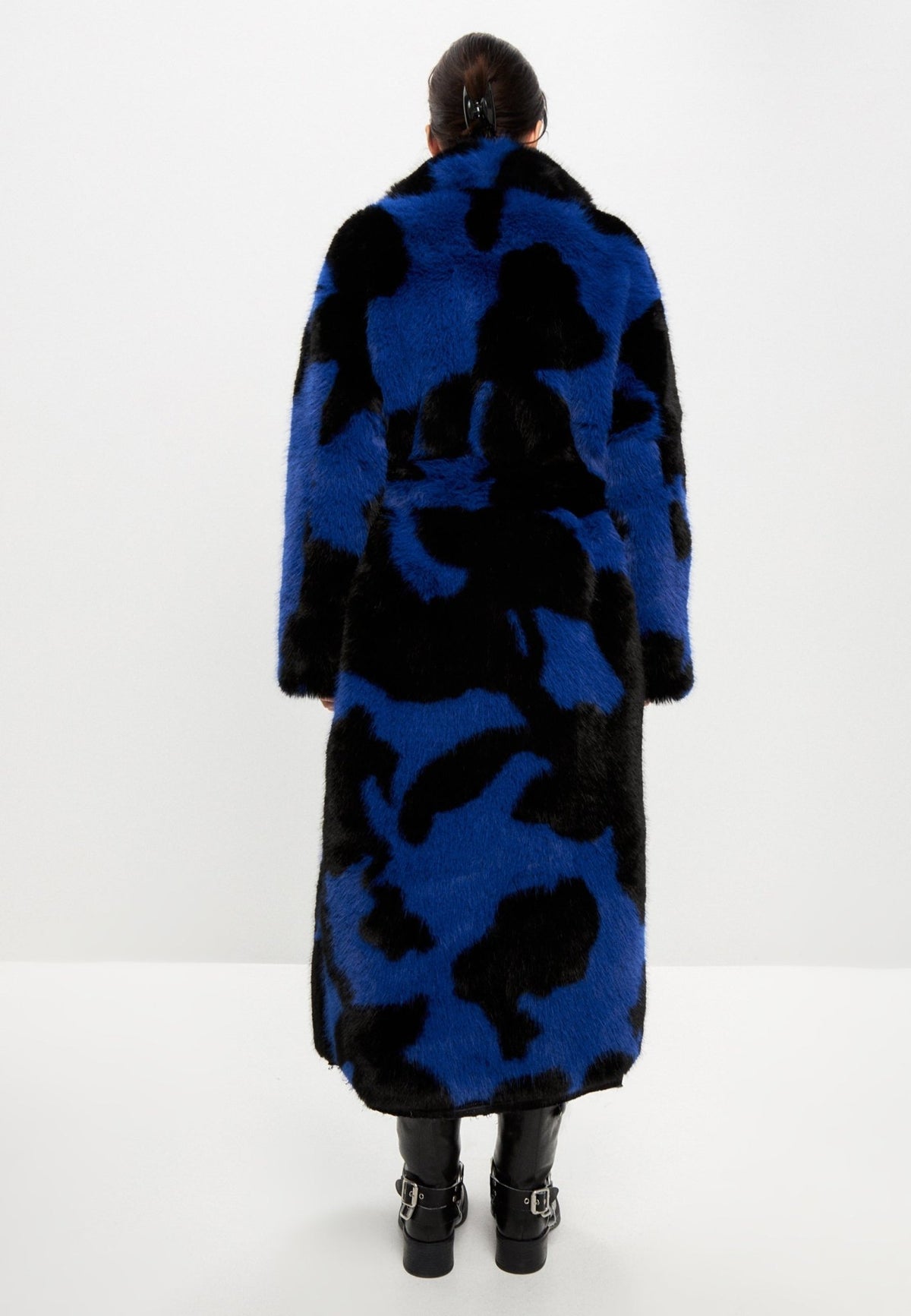 Winter Faux Fur Coat Juana- Blue