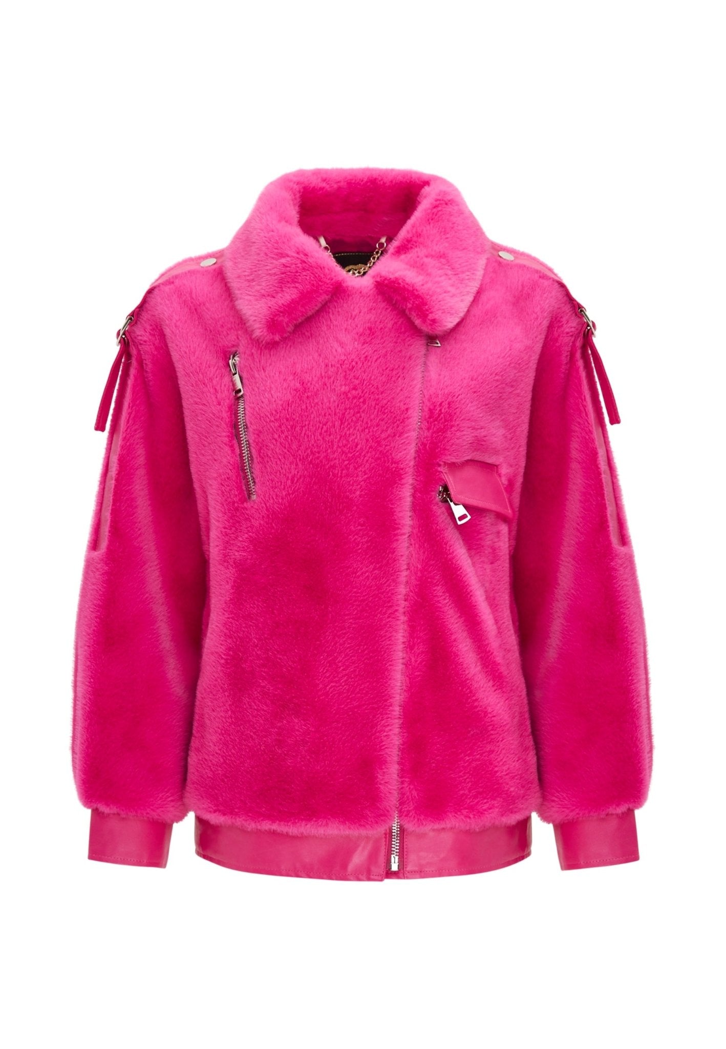 Winter Colourful faux Fur Jacket - Cesare Gaspari - Clothes